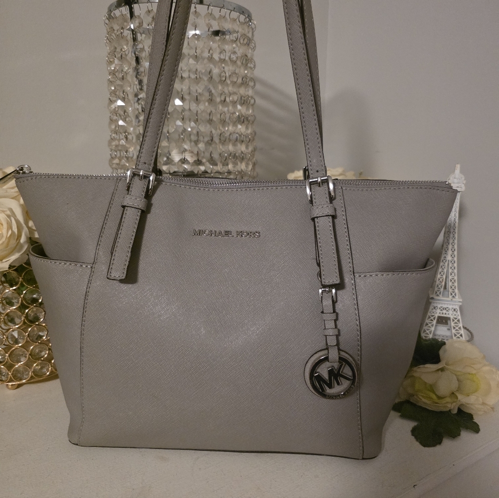 Mk Gray Tote Bag
